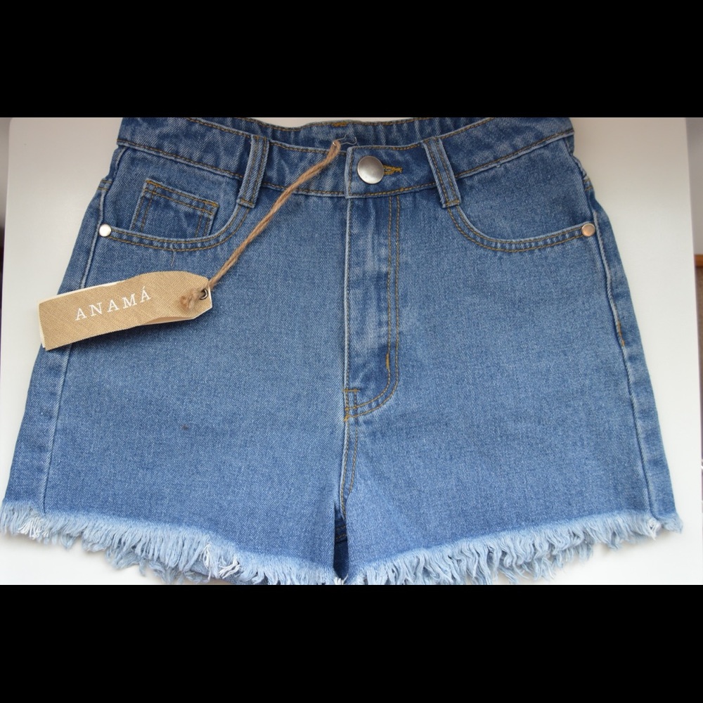 Anama high-waist denim shorts